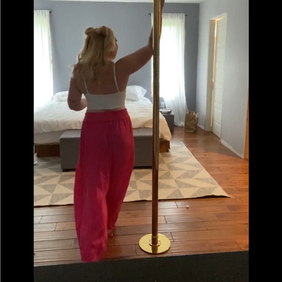 SOLD Iconic Zara Hot Barbie Pink Wide Leg Palazzo Genie Pants - Picture 2 of 6